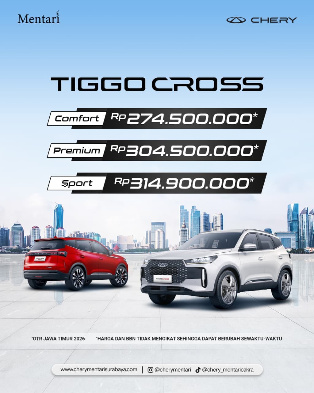 Daftar harga Chery Tiggo Cross